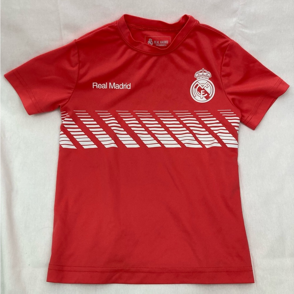 Kids’ Real Madrid active shirt - melon-red, Size S/P Youth